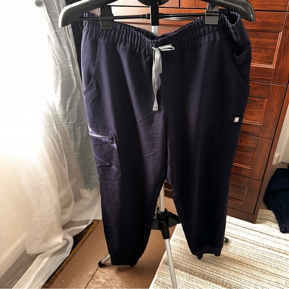 Womens uman navy scrub pants - Picture 1 of 3